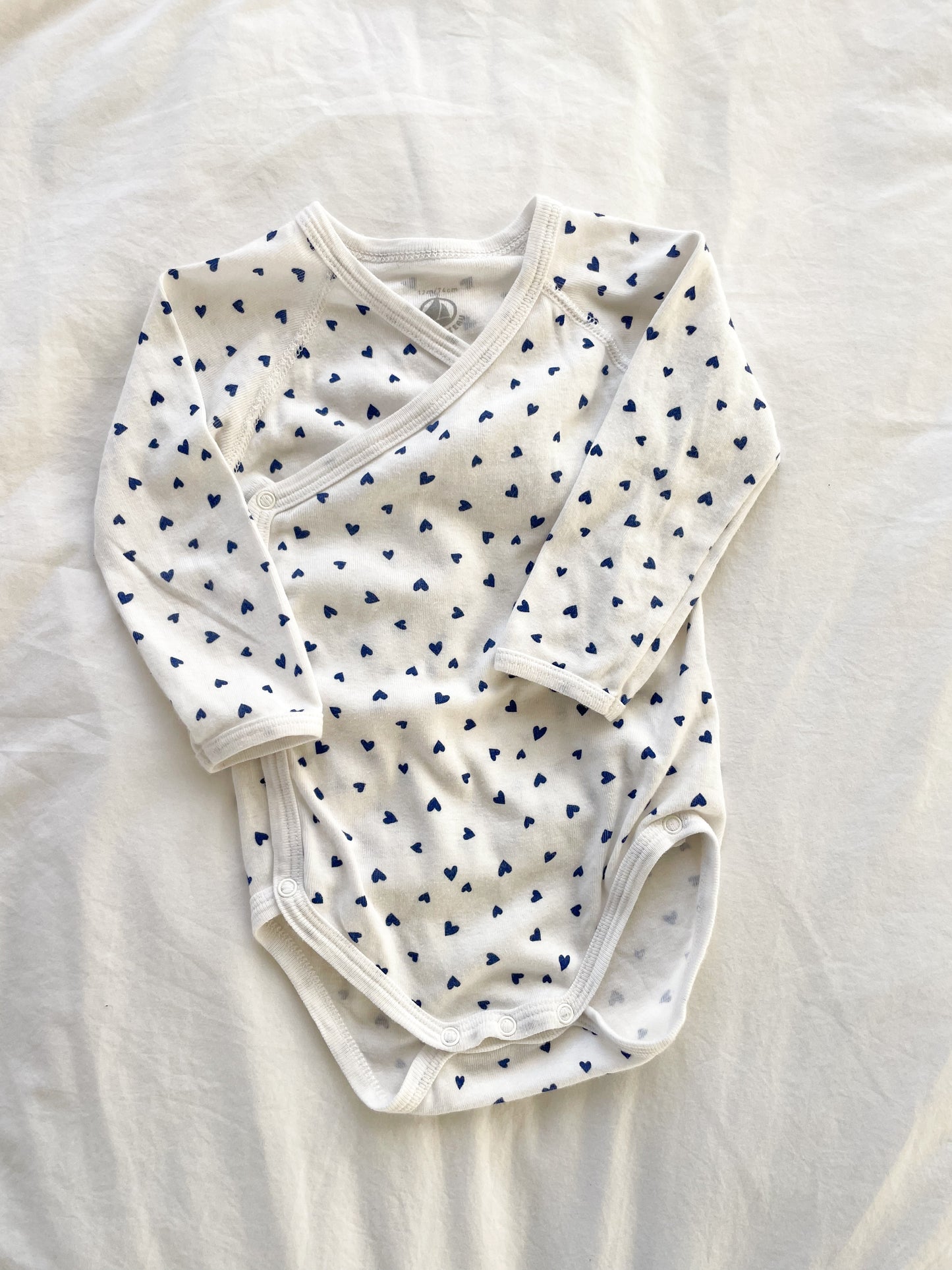 Petit Bateau  slå om bodystocking str. 9 mdr