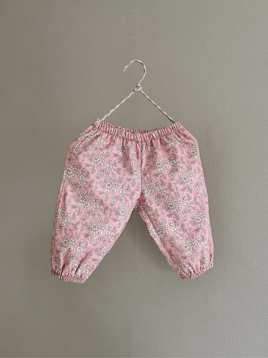 PIXI BUKSER - PINK FLOWER CORDUROY