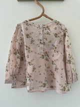 Preloved bluse med broderi str. 2 år