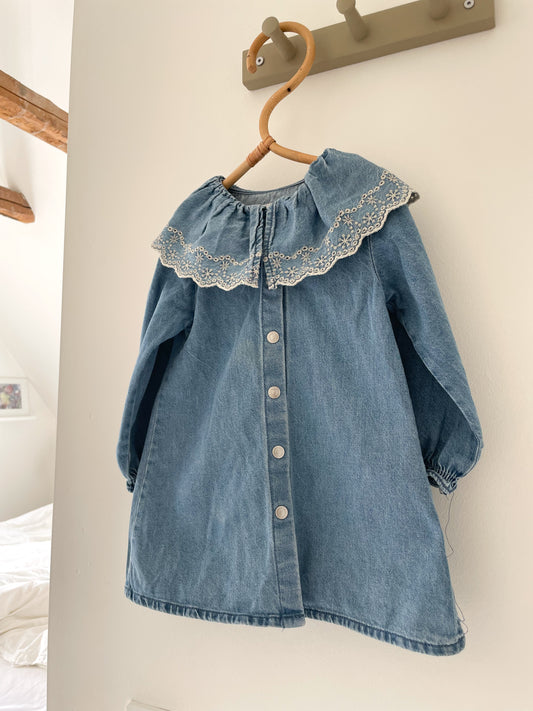 Zara denimkjole med krave