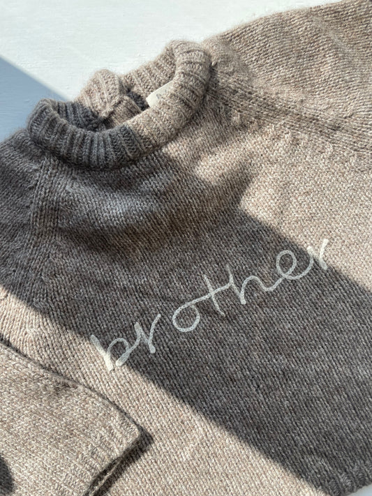 Lalaby Brother Sweater med Kashmir - Millet 18 mdr