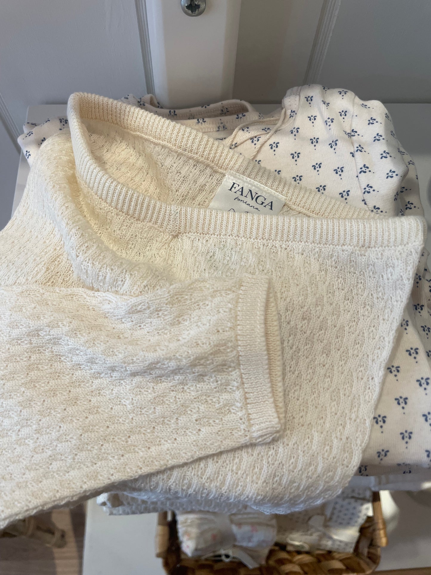 Fanga Fontana Venti Pointelle Pants - Antique White