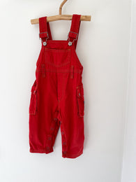 Vintage røde overalls str. 9 mdr