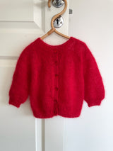 Håndstrikket cardigan, Silk Mohair str. 12 mdr