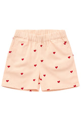 Copenhagen Colors Twill Heart Shorts - Dusty Rose