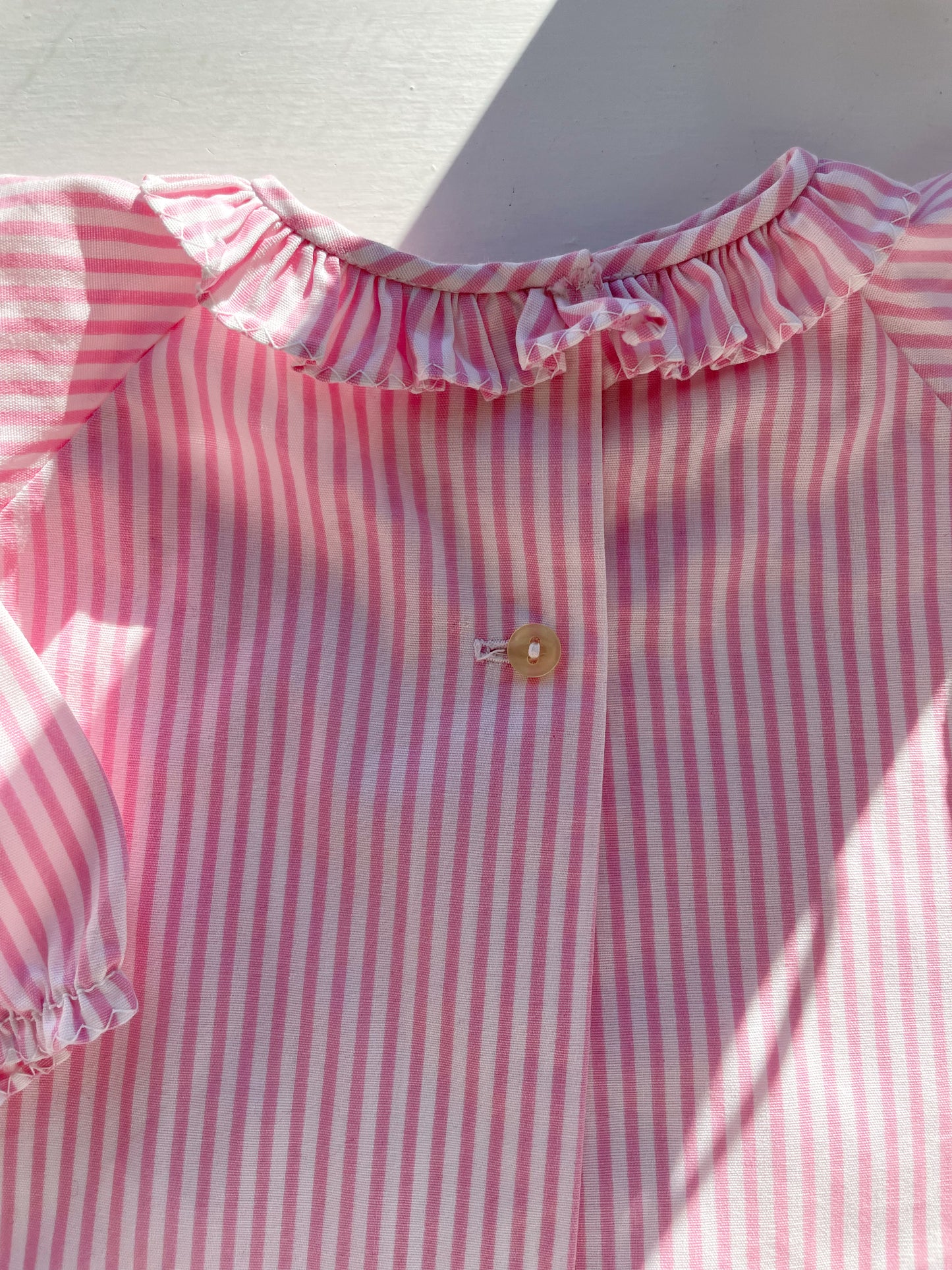 Vintage stribet skjortebluse str. 0-2 mdr