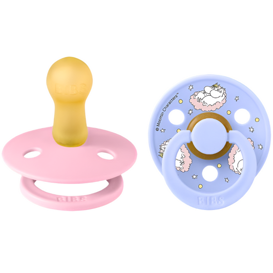 Bibs X Moomin 2-pak sutter Latex Size 2 - Baby Pink Mix
