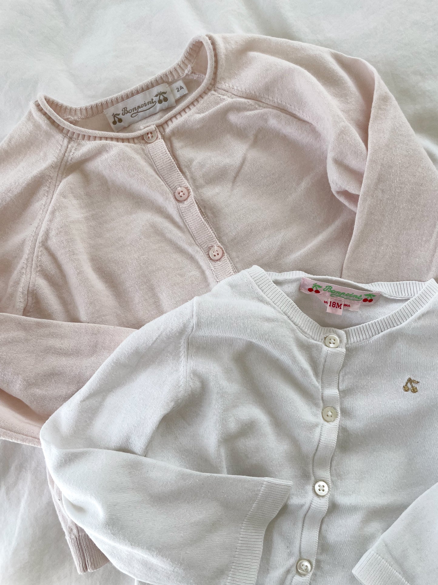Bonpoint lyserød cardigan str. 12-18 mdr