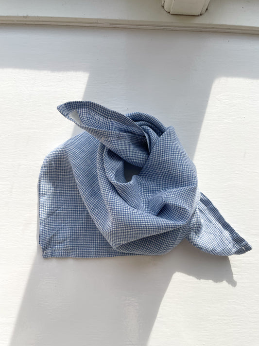 Lalaby Eddie tørklæde i hør - Pepita Check