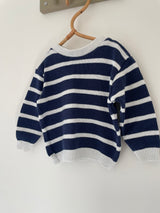 Vintage stribet bluse str. 86