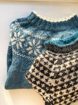 Håndstrikket Stjernesweater i Alpaka str. 4-5 år