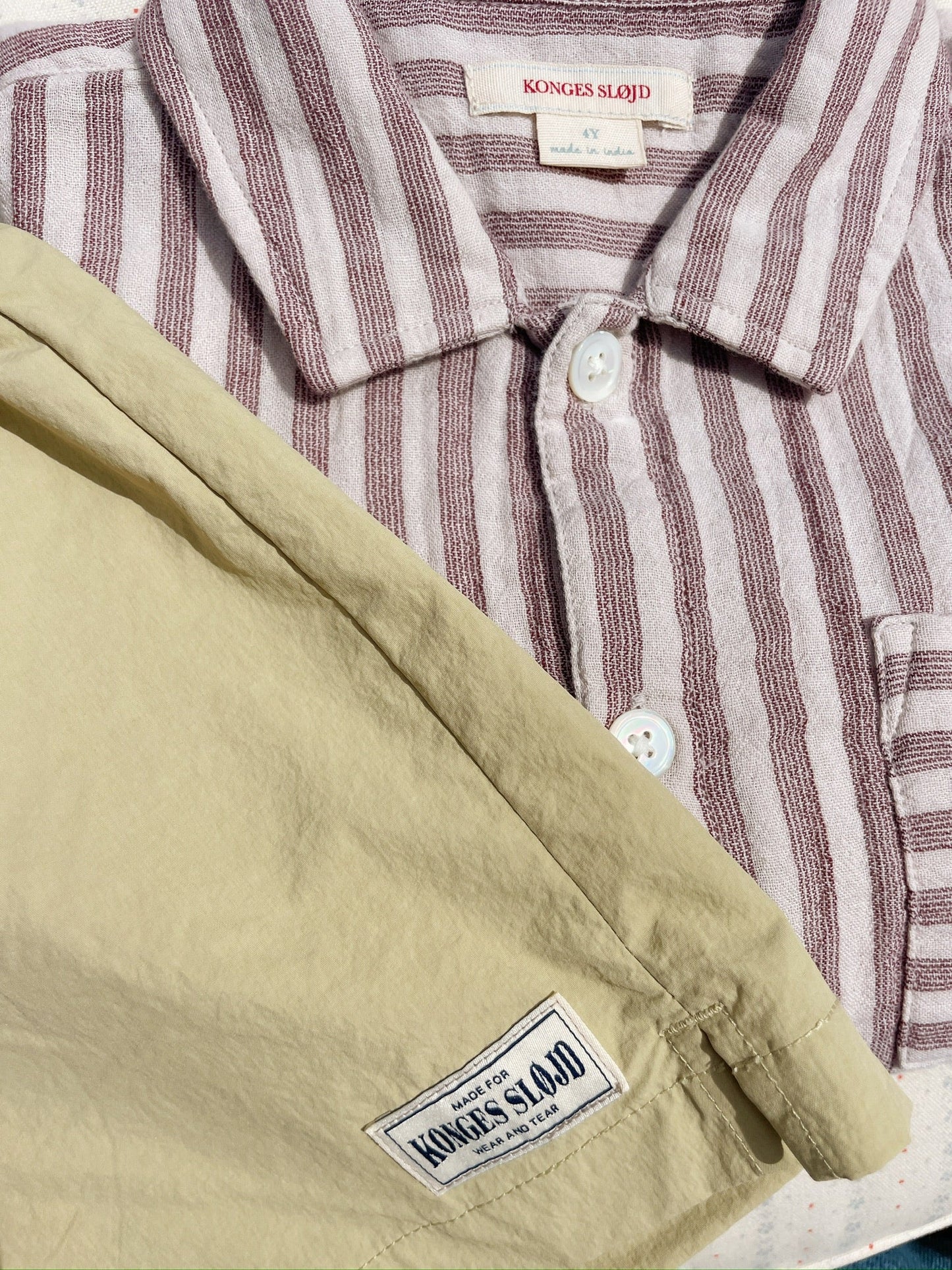 Konges Sløjd 2-pak Acty Shorts - pale olive green/ermine