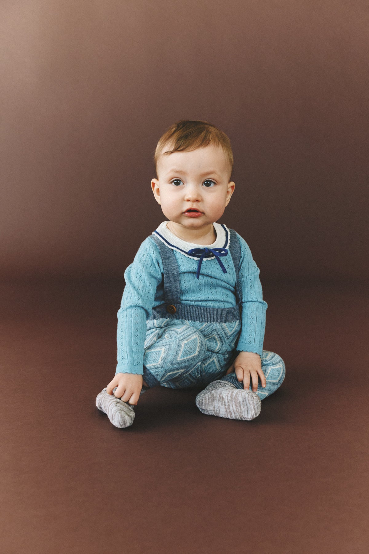 BABY BOW BODY MERINO - LIGHT TEAL