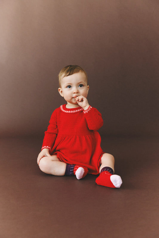 BABY KJOLE MERINO - CLASSIC RED