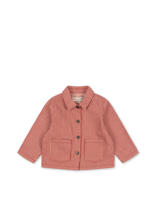Konges Sløjd Luc Overshirt - Milk Rouge Stripe