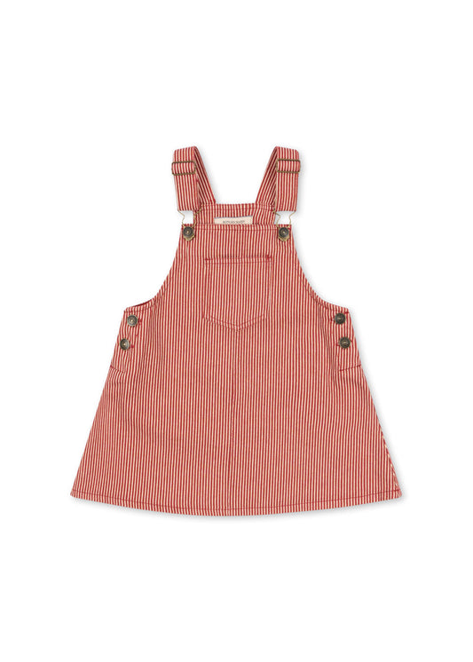 Konges Sløjd Luc Overall Dress - Milk Rouge Stripe