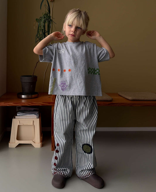 Sissel Edelbo Billie MINI T-shirt - Grey Melange