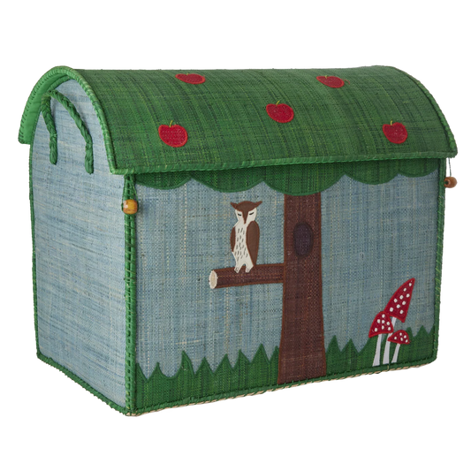 Raffia Opbevaringshus Stor - Happy Forest Theme