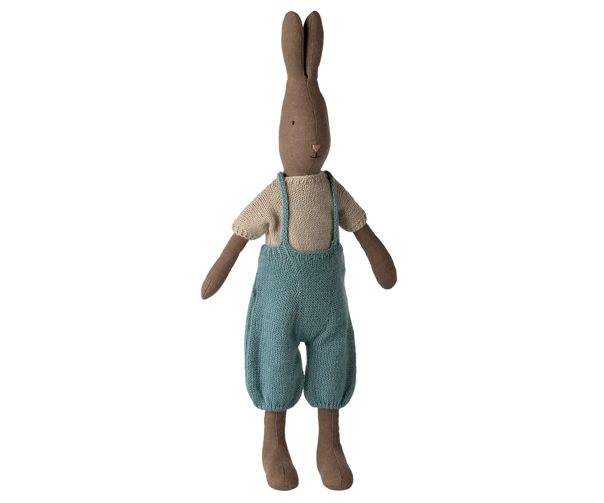 Maileg Kanin med overalls - Brun str. 3