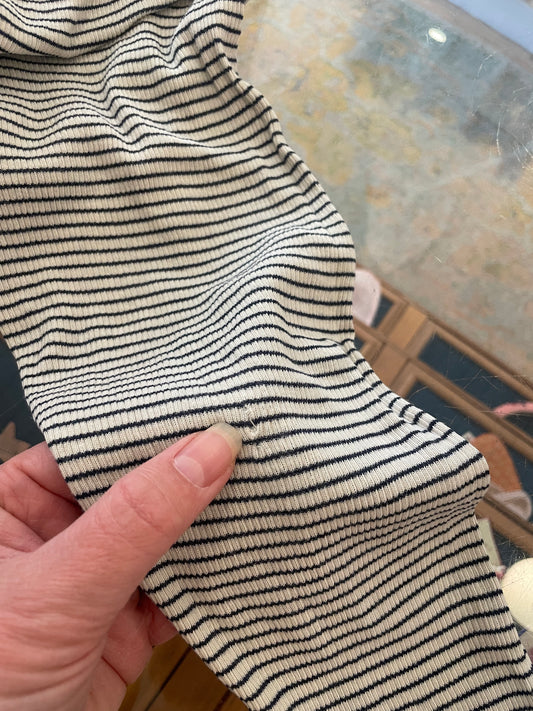 CARAMEL stribede leggings ecru/navy str. 4 år