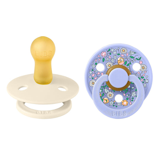 BIBS x Liberty Pacifier Colour 2-pak Oscar Meadow Latex Size 2 - Ivory Mix