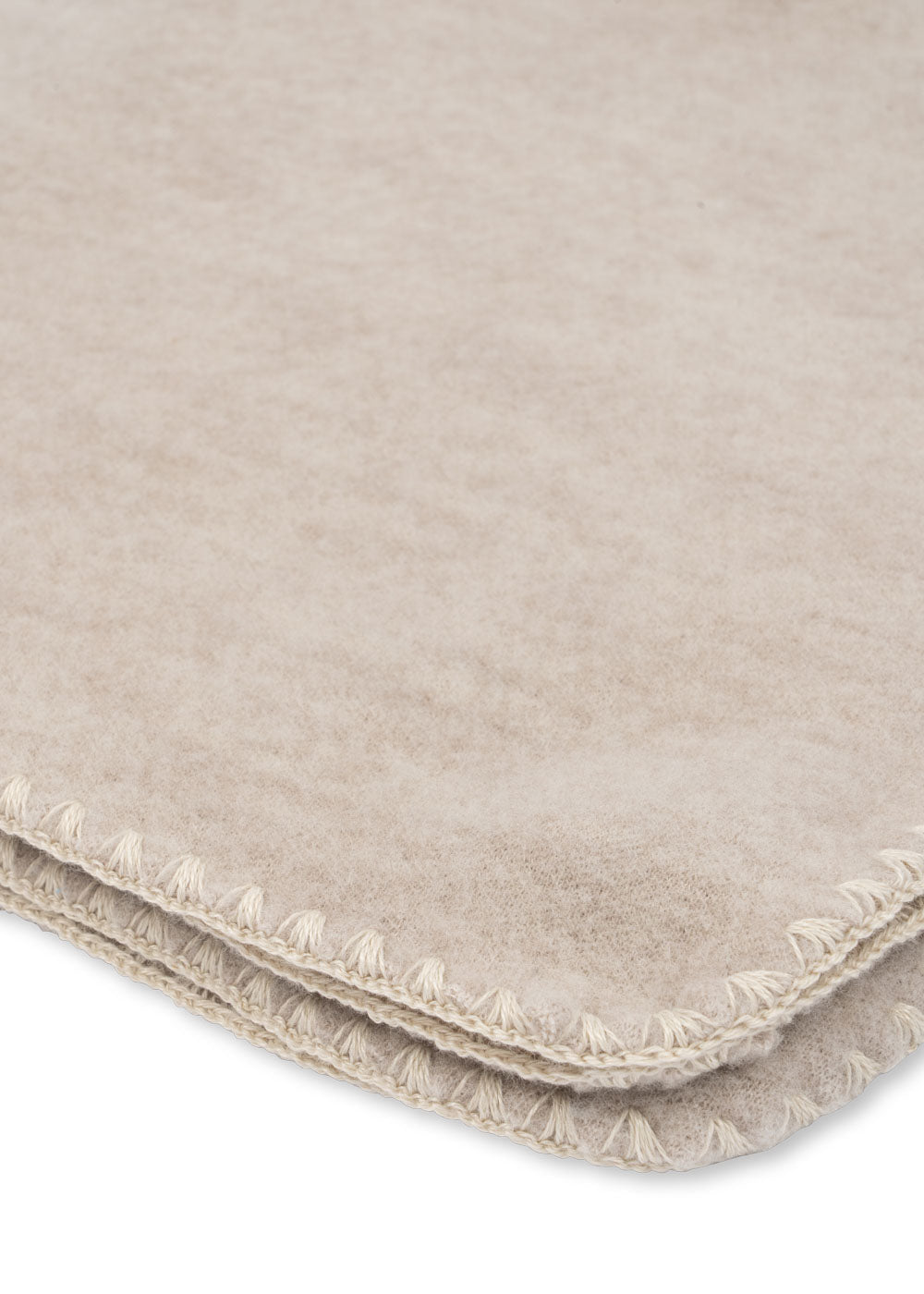 Fanga Fontana Erba Wool Baby Blanket - Oatmeal Melange