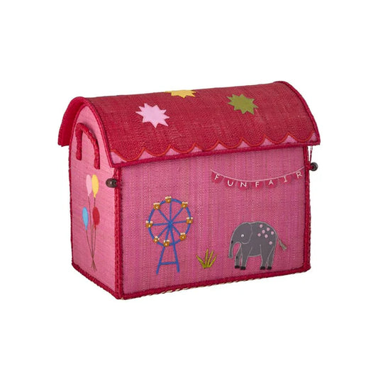 Rice Raffia Opevaringshus Lille - Pink Fun Fair - FORUDBESTIL