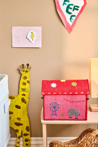 Rice Raffia Opevaringshus Lille - Pink Fun Fair