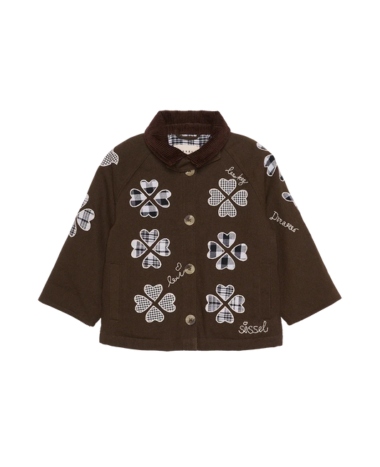 LILLIBETH MINI JAKKE - CHECKED BROWN