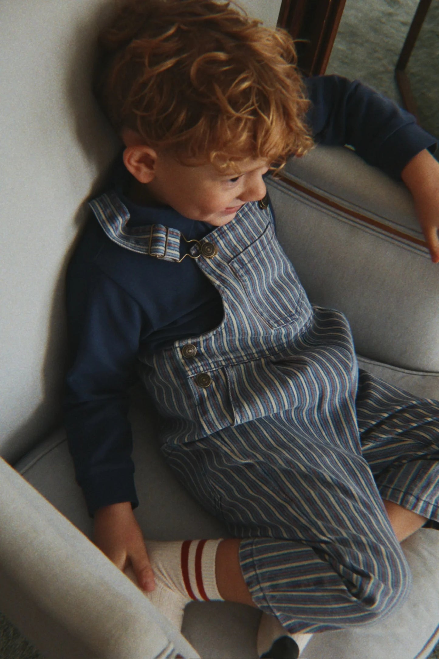 2-PAK RIB STRØMPER - GREEN STRIPE