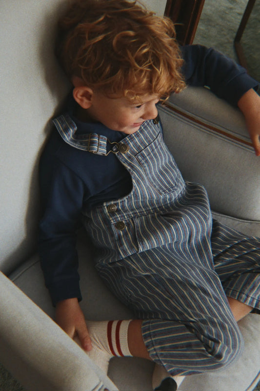 2-PAK RIB STRØMPER - GREEN STRIPE