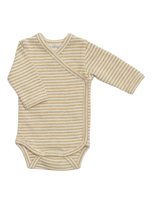 Serendipity Newborn Wrap bodystocking - Chamomile/Offwhite melange