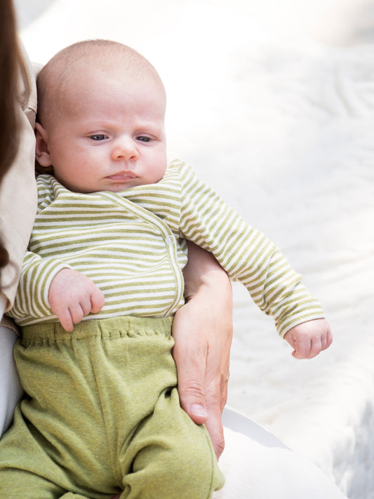 Serendipity Newborn wrap bodystocking, Grass/Ecru
