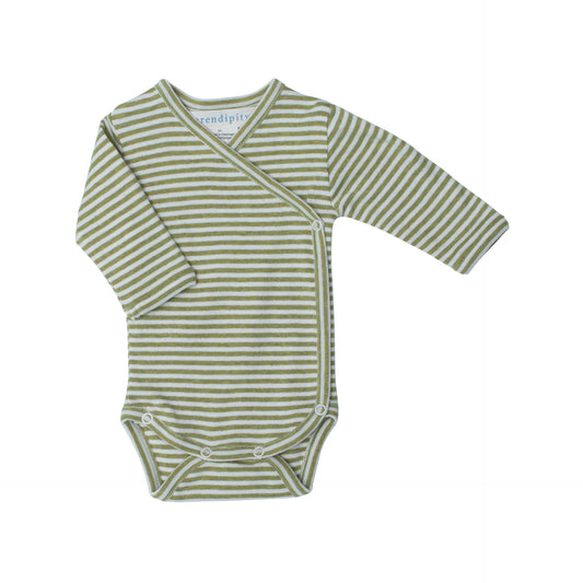 Serendipity Newborn wrap bodystocking, Grass/Ecru