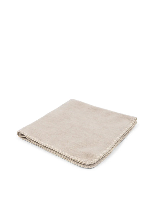 Fanga Fontana Erba Wool Baby Blanket - Oatmeal Melange