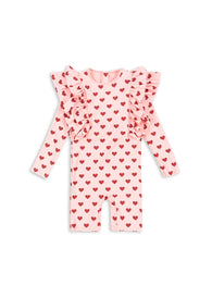 Konges Sløjd Manuca Frill Onesie - Amour Pink