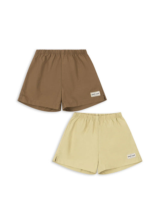 Konges Sløjd 2-pak Acty Shorts - pale olive green/ermine