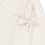 Copenhagen Colors Pointelle Heart Slå-om Bodystocking SS - Cream