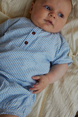Copenhagen Colors Seersucker Baby set - Sky Blue / Cream Stripe