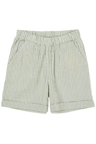 Copenhagen Colors Seersucker Shorts - Green / Cream Stripe
