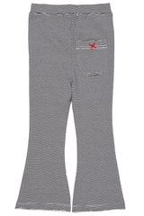 Copenhagen Colors Striped Flare Pants - Navy/Cream