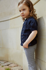 Copenhagen Colors Striped Flare Pants - Navy/Cream