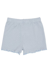 Copenhagen Colors Summer Pointelle Shorts - Dusty Blue