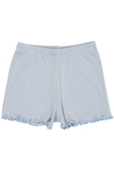Copenhagen Colors Summer Pointelle Shorts - Dusty Blue