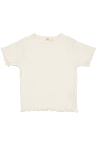 Copenhagen Colors Summer Pointelle T-shirt - Cream