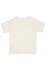 Copenhagen Colors Summer Pointelle T-shirt - Cream