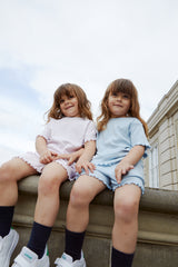 Copenhagen Colors Summer Pointelle T-shirt - Dusty Blue