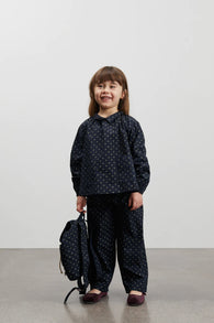 Skall Musling Winnifred blouse - Alistair print/Midnight/Beige
