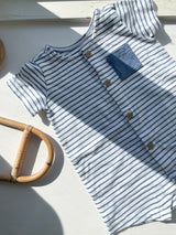 H&M stribet sommerdragt str. 0-1 mdr