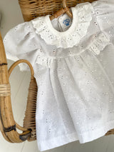 Vintage kjole, Broderie Anglaise str. 1 år